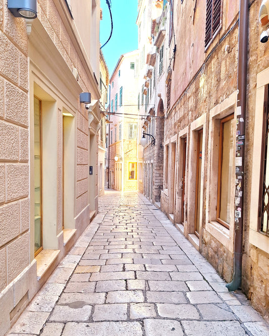 Narrow Dalmatian street in Šibenik